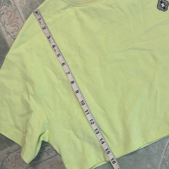 Fenty Savage X Lime Green Yellow Crop Top Tee Rihanna size Large New With Tags - Picture 8 of 10